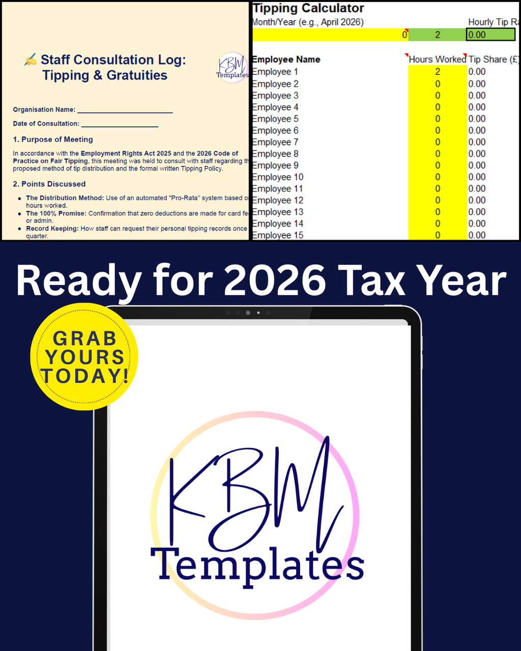 UK Tipping Compliance Toolkit 2026 with Automated Tronc Calculator
