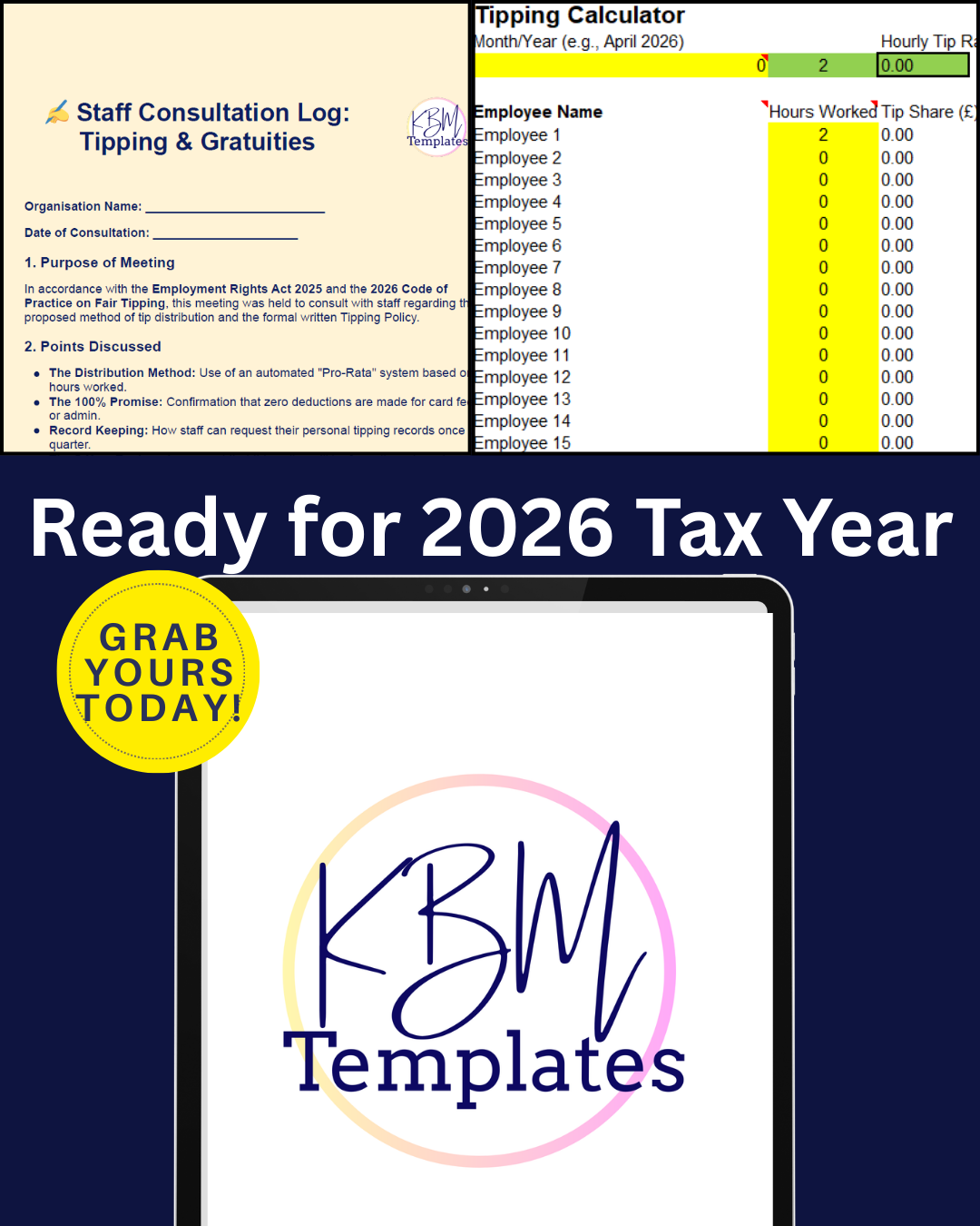 UK Tipping Compliance Toolkit 2026 with Automated Tronc Calculator