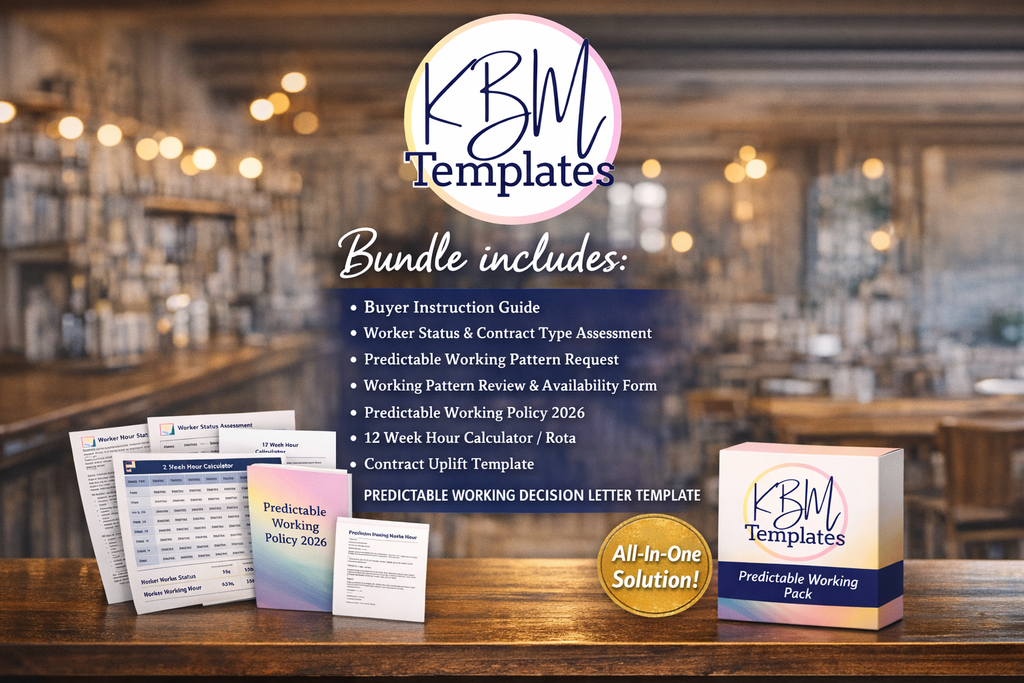 UK Predictable Working Pattern Compliance Toolkit and HR Templates